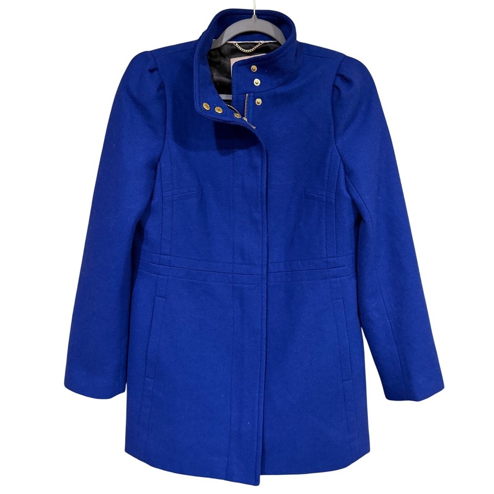 Banana Republic Wool Coat‎ Cobalt Royal Blue Peacoat Small